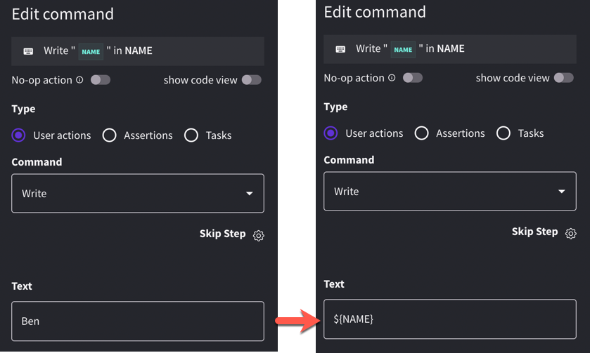 Click to view full size image declare parameters
